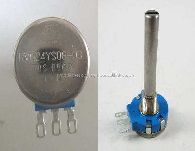 China TOCOS RVQ24YS0803-50S Throttle Potentiometer 5KVR Pot for mobility scooter electric handicapped scooters for old people scooter 50mm in shaft length for sale