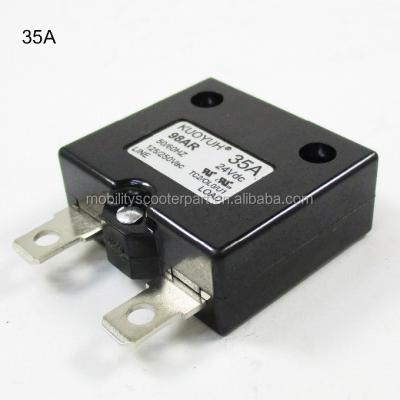 China Over loading protector Circuit Breaker 35A Reset switch over loading protector for mobility scooter electric handicapped scooters for sale