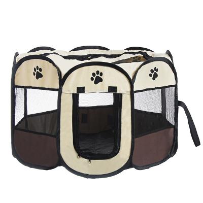 China Breathable Portable Folding Pet Tent Dog House Cage Cat Playpen Puppy Kennel Easy Operation Fence Outdoor Big Dog Pet Cages Houses Product for sale