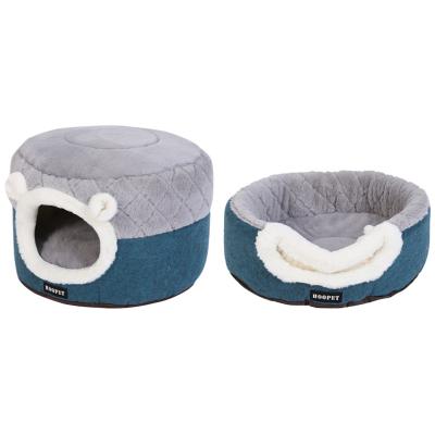 China Breathable Pet Cat Bed House Two Modes 365 Days Soft Plush Kennel Puppy Winter Warm Sleeping Cushion Small Dogs Cats Nest Luxury Pet Bed for sale