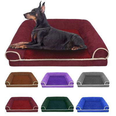 China Breathable Super Soft Plush Washable Cushion Pet Couch Cover Bed Removable Four Seasons Available Washable Sofa Cushion Pet Beds Dog Bed for sale