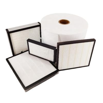 China Waterproof H12 Pleated Air Filter Media HEPA Air Filter Roll 95gsm Material Compound Nonwoven Air Filter Fabric for sale