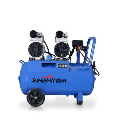 China 50l Bar 50l Oil Free Portable Home Electric Spray Paint Best Price Silent Oil Free Air Compressor For Sale for sale