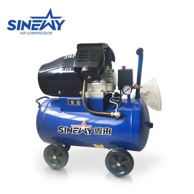 China Good Top Supplier Quality 8 Bar 50L 3hp Electric Lubricated Portable Air Compressor for sale