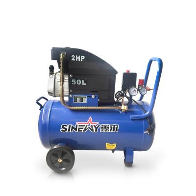 China Chinese Factory Professional Cheap Lubricated Electric Piston 50L Portable Direct Air Compressor for sale