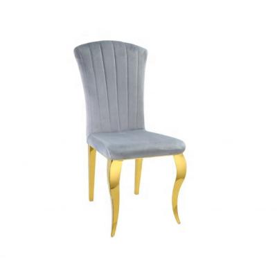 China Factory Price Modern High Quality Gold Steel Dining Chair Stainless Steel Furniture Wedding Banquet Chairs for sale