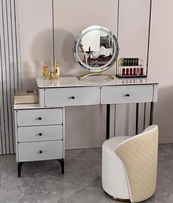 China (Size) 5 Drawer Adjustable Modern Cheap Venetian Mirrored Dressing Table for sale