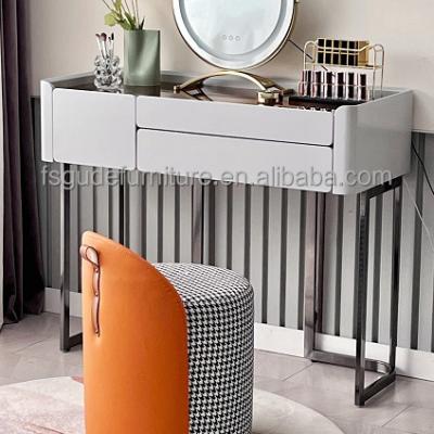 China (Height)Adjustable Top Selling High Quality Mirrored Dresser With Dresser Drawers And Dresser Mirror Stools Set For Home Furniture for sale