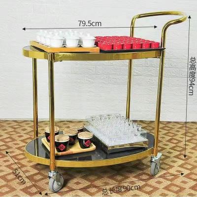 China 2022 Foshan qingtianhao stainless steel adjustable commercial restaurant wine mobile food delivery hotel ues wine cart furniture 2022 for sale