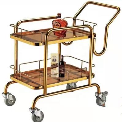 China 2022 restaurant adjustable commercial wine mobile food delivery hotel use wine cart furniture Foshan stainless steel qingtianhao furniture for sale