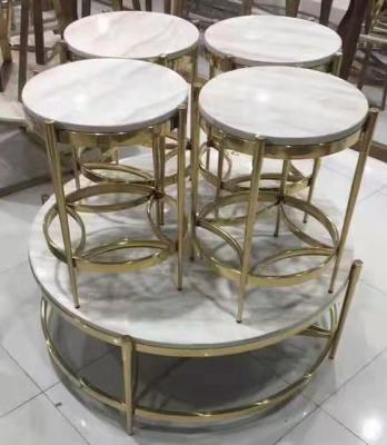 China Qingtianhao Furniture Factory Adjustable Marble Center Table(Other)Cheap Steel Round Coffee Table For Living Room Of 5 for sale