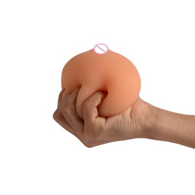 China Safe And Odorless Realistic Realistic Simulation Big Boob Silicone Breast Toy Manual Soft Fake Huge Male Stress Reliever Ball Funny MI MI Ball For Men for sale