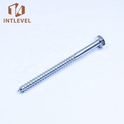 China DIN 571 Pan Galvanized Hex Head Carbon Steel Wood Screw for sale