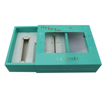 China Essential Oil  Paper Nail Polish Boxes For Packaging Box With Window Display for sale