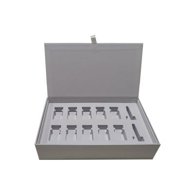 China 10 Pack Large White Gift Box For Repairing Serum With Magnetic Closure Lid With Cut Out for sale