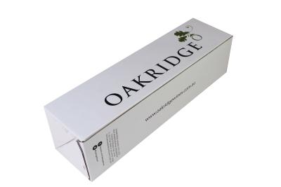 China White Corrugated Folding Carton Box Carton For Single Pack Wine Bottle for sale