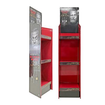 China Recycle Cardboard Counter Display Exhibition Shelves Pop Store Display Stocking  Stands for sale