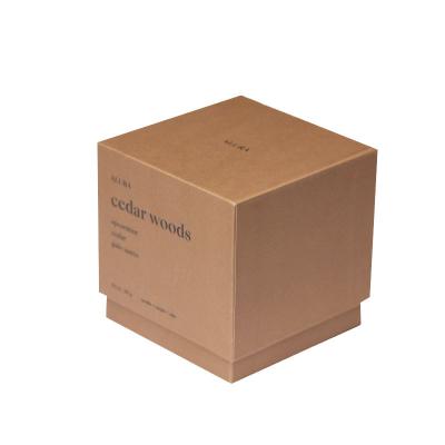 China Recyclable Kraft Cardboard Gift Packaging Box with Lids for Candle for sale