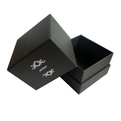 China Empty Black Candle Packaging Box Siliver Foil Stamping Logo for sale