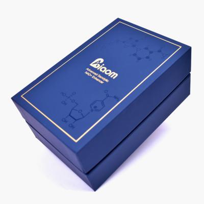 China Custom Paperboard Packaging Box With Glossy UV And Golden Foil Logo for sale