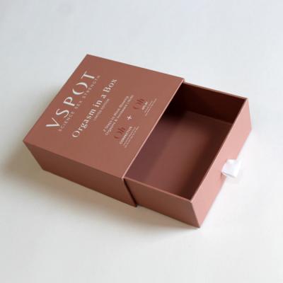 China Custom Cardboard Sliding Lid Fragrance Gift Box With Ribbon for sale