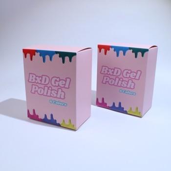 China Custom Cute Design Gel Polish Boxes Packaging Beauty Product Packaging Wholesale for sale