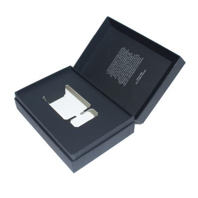 China Black And White Perfume Box Packaging Design With Magnetic Closure For Small Business for sale