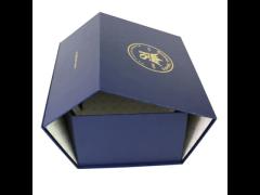 Embossed Sleeve Cosmetic Packaging Box Collapsible Rigid Blue Gold