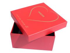 Red rigid lid and base gift box