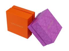 Orange&Purple jewelry box with magnetic lid