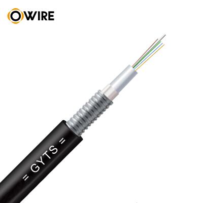 China CCTV 4 core fiber optic cable g655 OUTDOOR light-shielded fiber optic armored cable with OM1/2/3 for sale