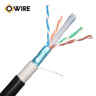 China Owire ftp cat6 network cat6 cable 305m roll price 4P+MEA PVC LDPE CMR ODM OEM Cat6 F-UTP outdoor LAN cable for sale