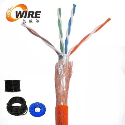 China High Speed ​​Communication CAT6A/CAT7 SFTP Lan Cable Run Flu KE Test CAT6A Ethernet 23AWG Cable for sale