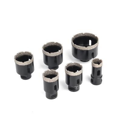 China Ceramic Vacuum Brazed Porcelain Hole Saw Diamond Core Drill Bit Hole Cutter For Porcelain Marble Stone for sale