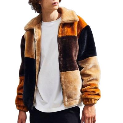 China Wholesale Custom Made Mens Anorak Jackets Viable Zipper Men Faux Fur Jacket Coat Chaqueta for sale