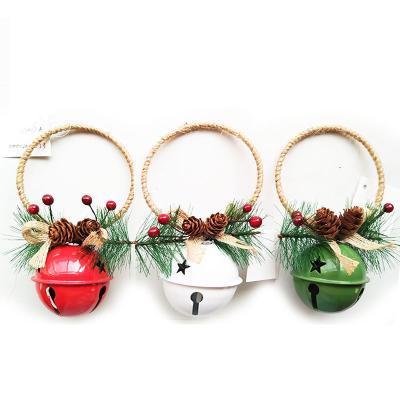 China Jingle Bells Fashion Long/White Fashion Christmas Hanging Wall Decoration Metal Group Black Garland For Xmas Ornaments for sale