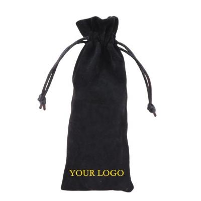 China Recyclable Velvet Jewelry Drawstring Pile Pouch Perfume Toothpick Lipstick Bag Gift Packaging Bags Wholesale for sale