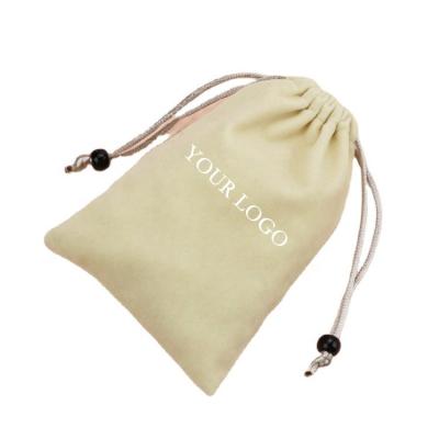 China Recyclable Velvet Jewelry Packaging Bag Velvet Drawstring Pouches Gift Bags Storage Bag For Ring Necklace Bracelet Packing Storage B for sale