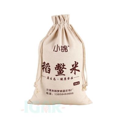 China Fashionable .eco-friendly canvas bag drawstring pouch for toiletry/rice packing, various colors, customized size, wholesale for sale