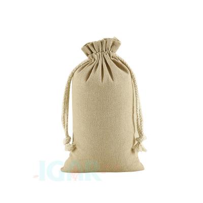 China .eco-friendly environmental protection fashionable creative empty rice bag drawstring cotton fabric package pouch shopping canvas storage bag for sale