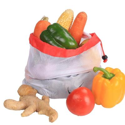 China Reusable Kitchen Produce Bags, Mesh Produce Bags with Drawstring and Tare Weight Tags, Durable, Transparent Overlock-stitched Strength for sale