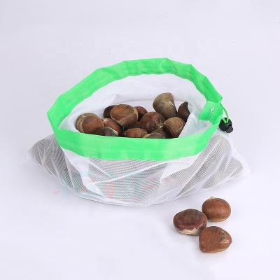 China Machine Washable Kitchen, Reusable Produce Bags: Eco-Friendly Poly Mesh Bags Made - Fully Transparent With Drawstring - For Fruit for sale