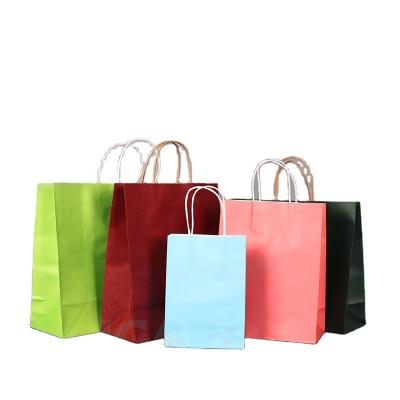 China Recyclable Kraft Paper Bag With Handle Recyclable Bag Fashionable Fabric Shoes Gift Shops Paper Bags for sale