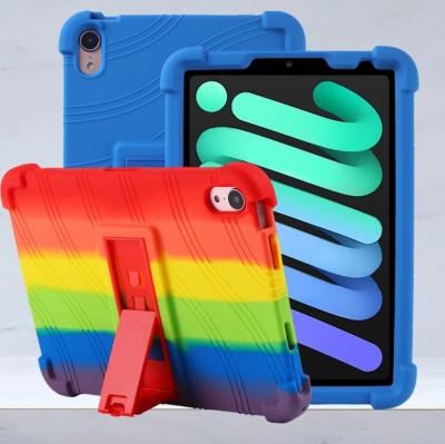 China 2021 Amazon Hot Selling Shockproof Silicone Shockproof Case For Ipad Mini 6 Holder Kickstand Soft Silicone Tablets Case Cover Cheap Price for sale