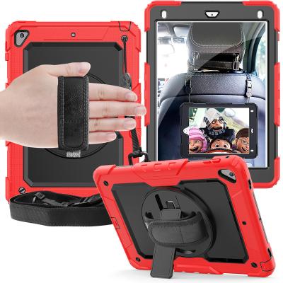 China 360 Protection For iPad Air 2 9.7 Inch Tablet Case With 360 Rotation Hand PC Strap And Kickstand for sale