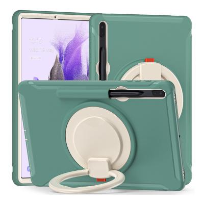 China 360 Protection 360 Degree Rotating Kickstand Full Body Protection Tablet Case For Samsung Tab S7 Fe 12.4 Hard PC Cover for sale