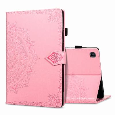 China High Quality Durable Mandala Pu Leather Stand Tablet Case For Samsung Galaxy Tab A7 Lite T220 Smart Card Slot Cover for sale