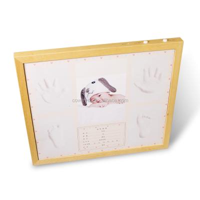 China 2022 New Barber Shop New Product Baby Gift Baby Hand Footprints Sound Recordable Message Photo Frame for sale