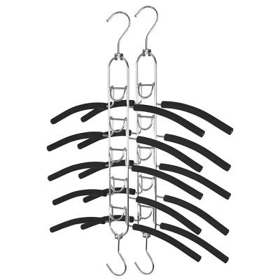 China Modern Multi Function Space Saver Anti Slip Rack Double Hook Design Metal Hanger For Shirt for sale