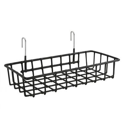 China Modern Wall Mount Organizer Grid Basket Hanging Wire Metal Storage Racks & Holders for sale